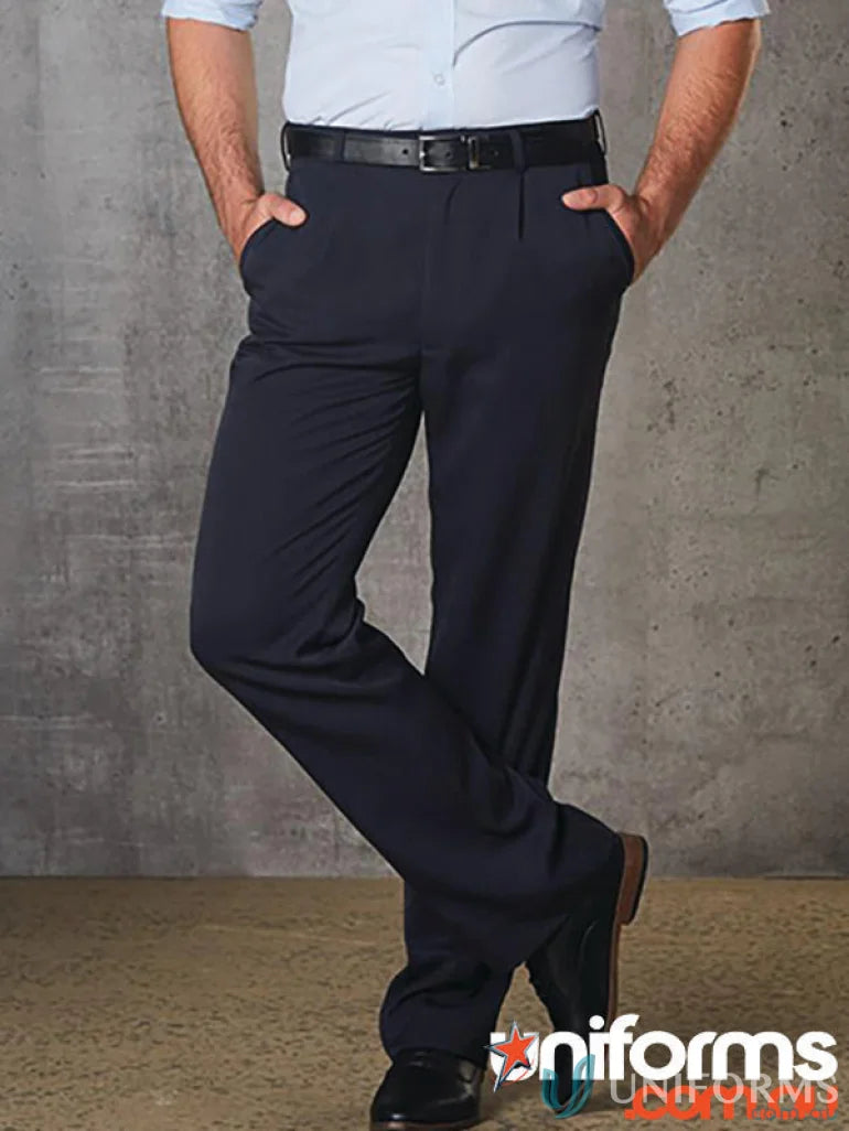 Navy blue WP01 Permanent Press Pants with stain resistant jet pockets and angled coin pocket