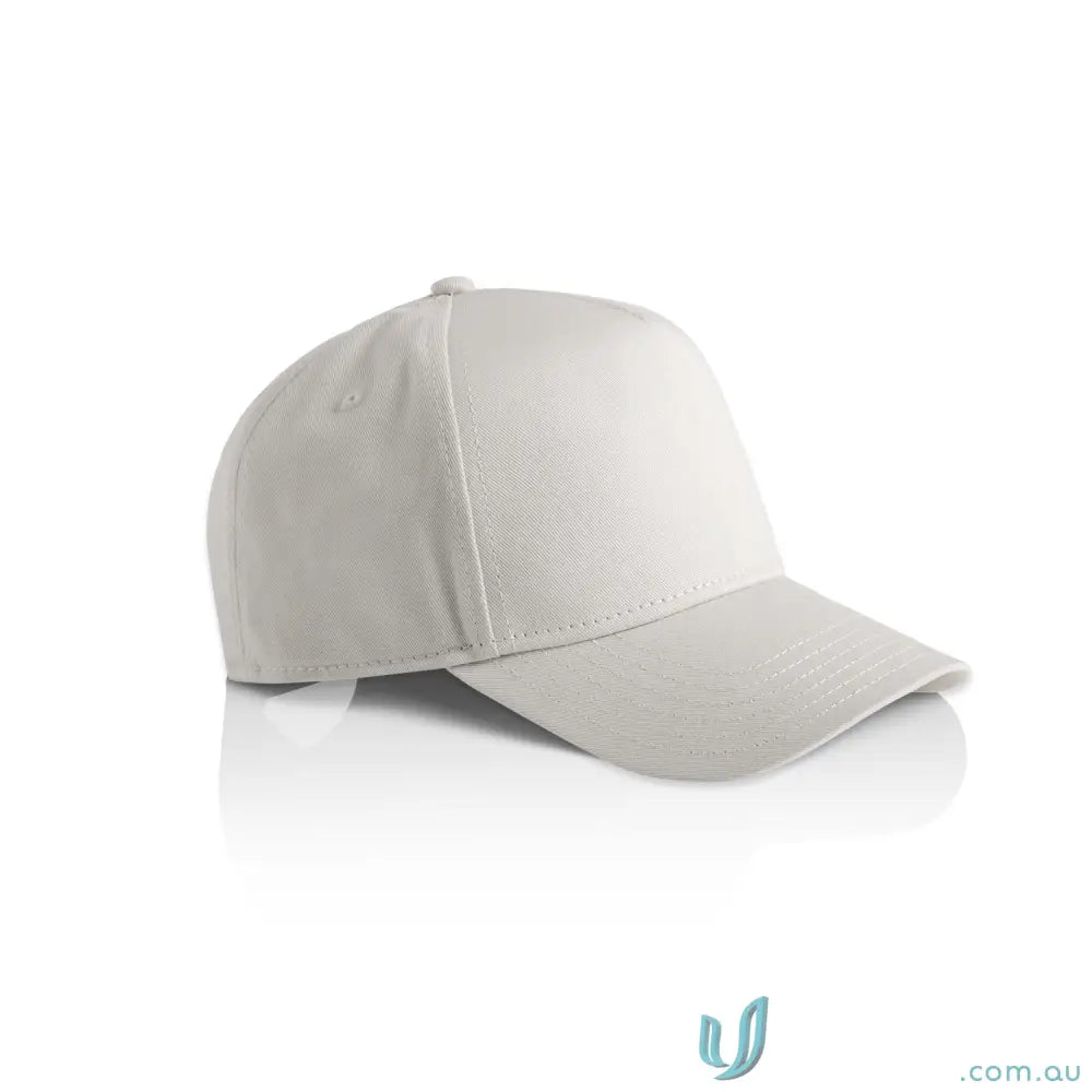 Light grey Planett Frame Cap with curved peak, plastic snapback, tonal under-peak lining