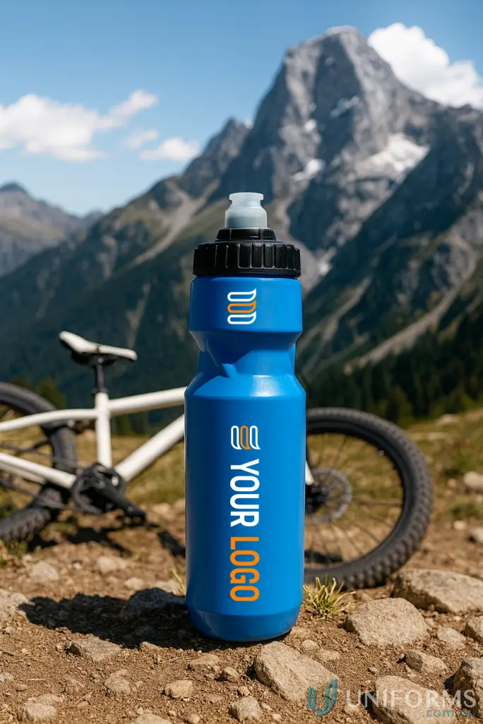 Blue plastic planett trek bottle 700ml with black screw-top lid for sports hydration