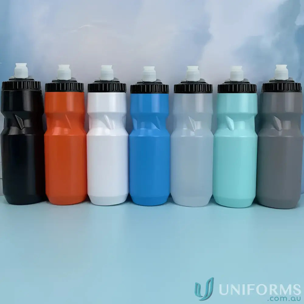 Colorful Planett Trek Bottle 700ml bike bottle with black cap, perfect for uniforms