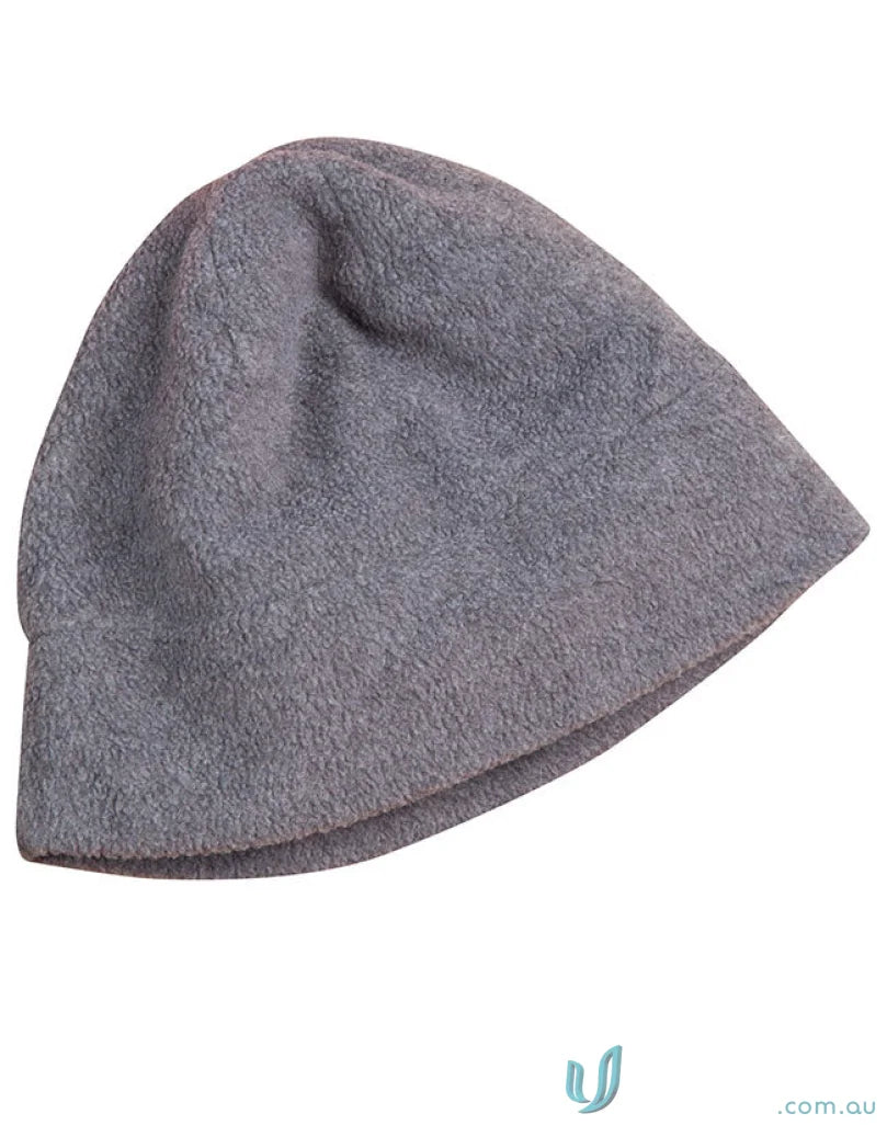 Gray fleece beanie from CH43 Polar Beanie, perfect for outdoor work gear