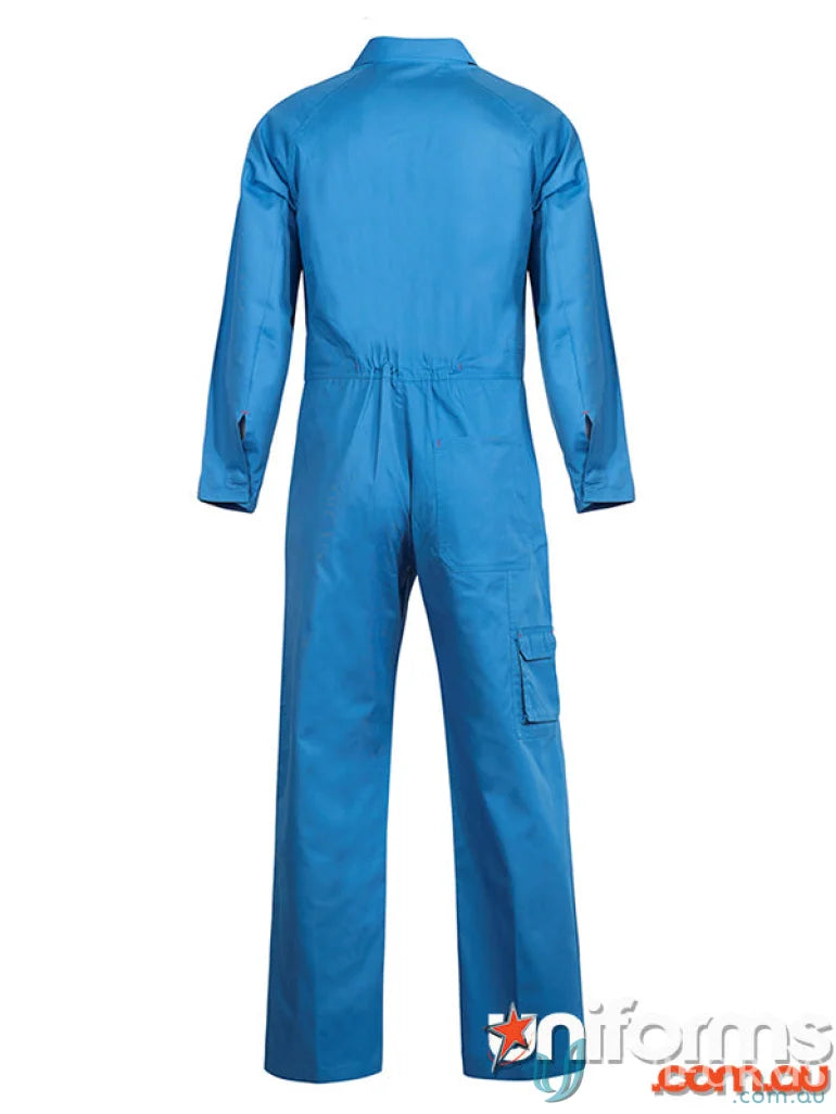 Blue work coverall with pockets from PolyCotton Coveralls for durable workwear uniforms