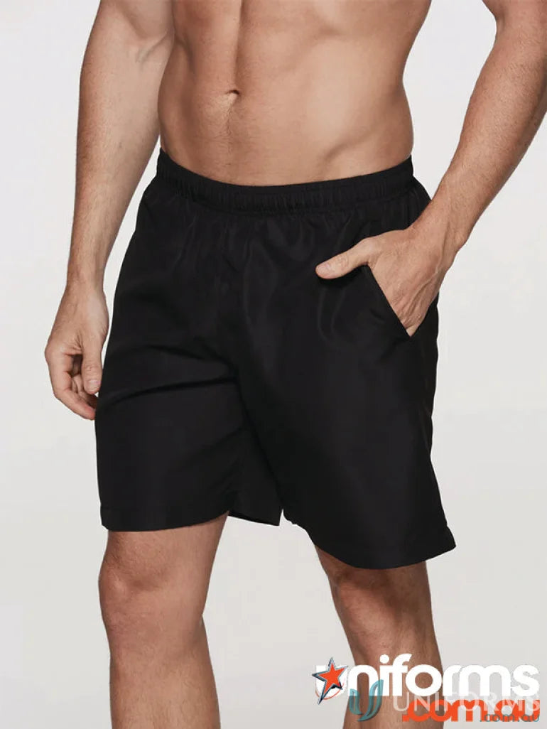 Black Pongee-shorts made of polyester pongee for uniforms and workwear comfort