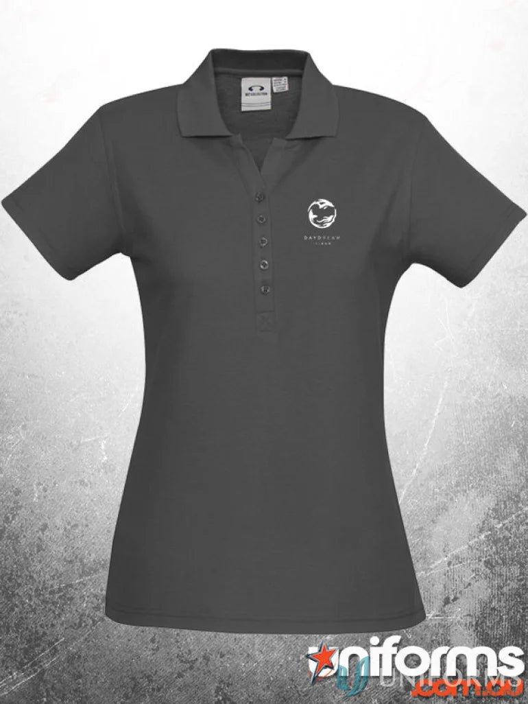 Gray women’s polo shirt from PORTERS Ladies EMW perfect for work uniforms or workwear