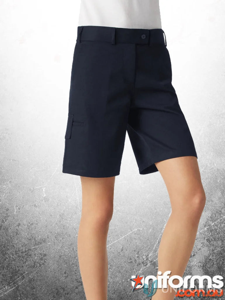 Navy blue cargo shorts from PORTERS Pocket Ladies Shorts perfect for casual fit and workwear
