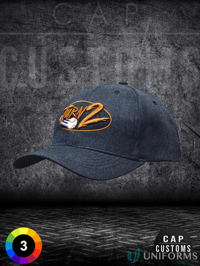 Dark blue baseball cap from Premium American Twill Cap, perfect for uniforms or workwear