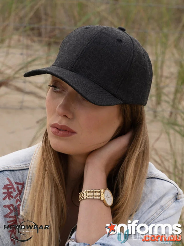 Dark textured baseball cap from Premium American Twill Cap, perfect for uniforms or workwear