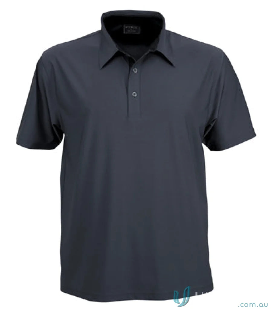 Dark gray Premium Argent Polo shirt showing stylish features perfect for uniforms or workwear