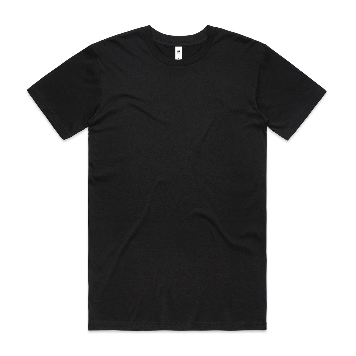 Black short-sleeved crew neck premium basic tee made of soft cotton fabric perfect for workwear and uniforms