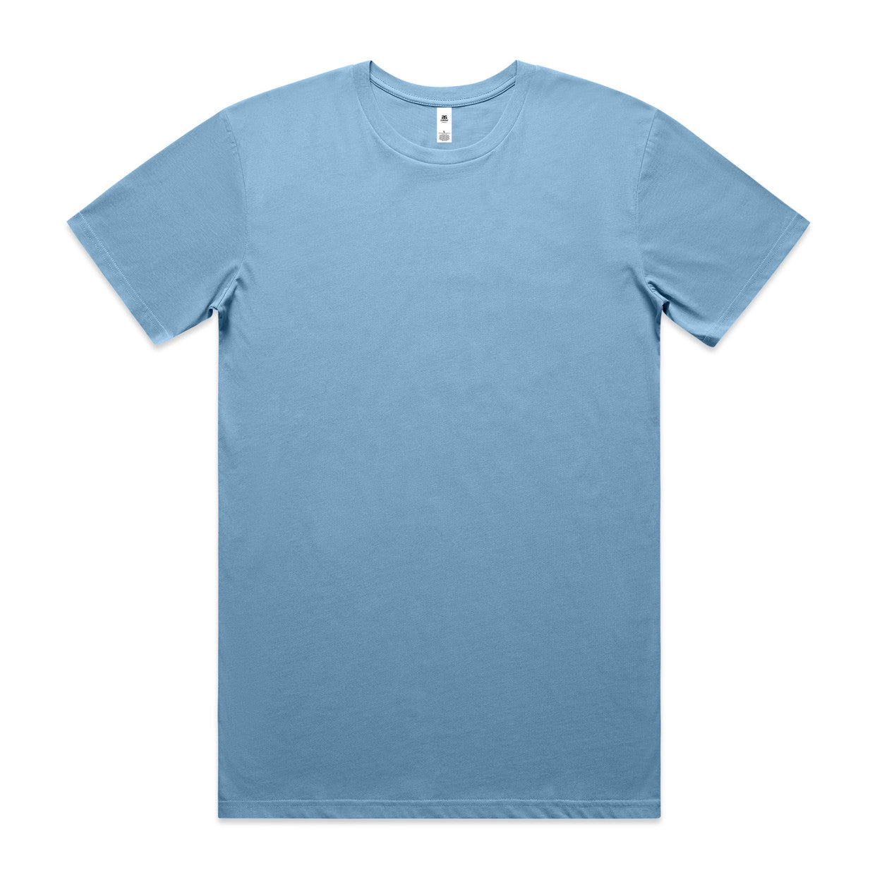 A soft light blue cotton premium basic tee with crew neck perfect for workwear and uniforms