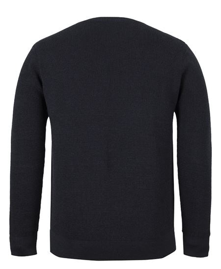 Premium Chunky Crew Neck Jumper for Men - Durable, Waffle Knit, Wool Blend