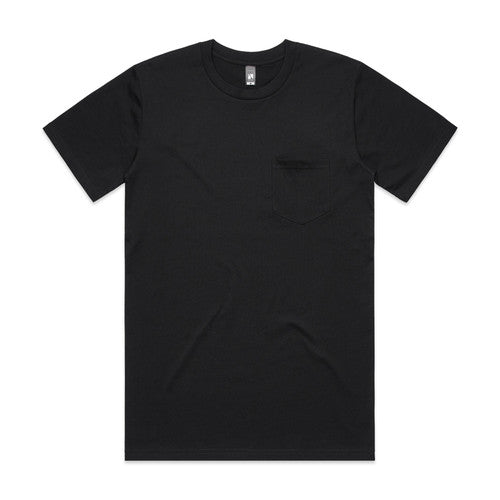 Black v-neck t-shirt with short sleeves and a simple design.