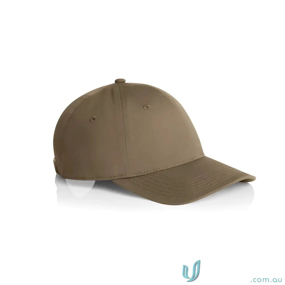 Plain brown baseball cap with curved brim and adjustable metal clasp for a perfect fit