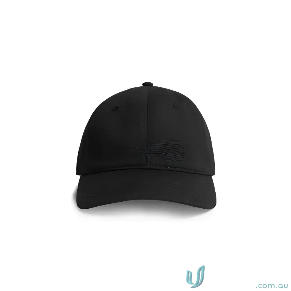 Black cotton baseball cap with adjustable metal clasp for a comfy fit