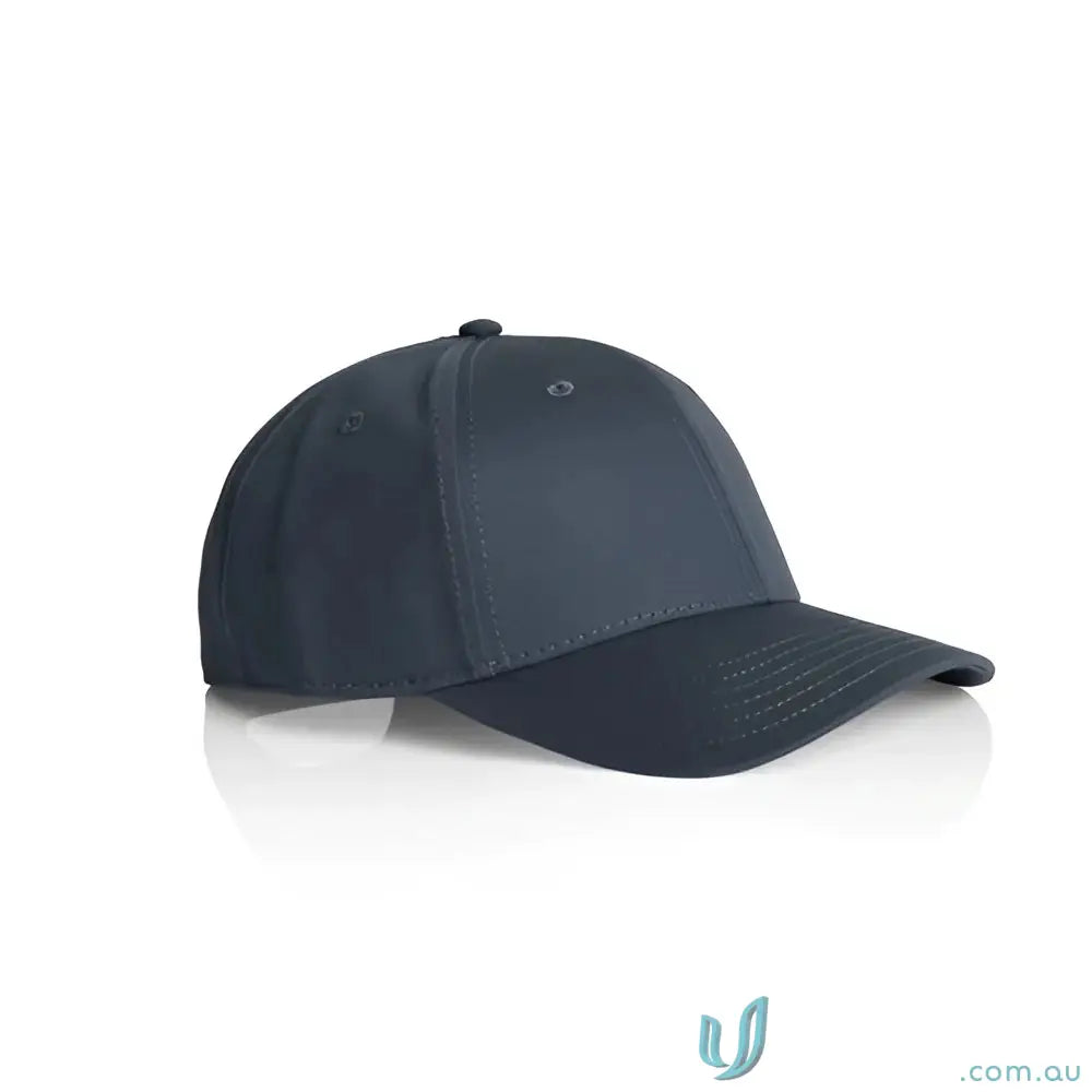 Dark gray snapback cap with curved peak and tonal under-peak lining