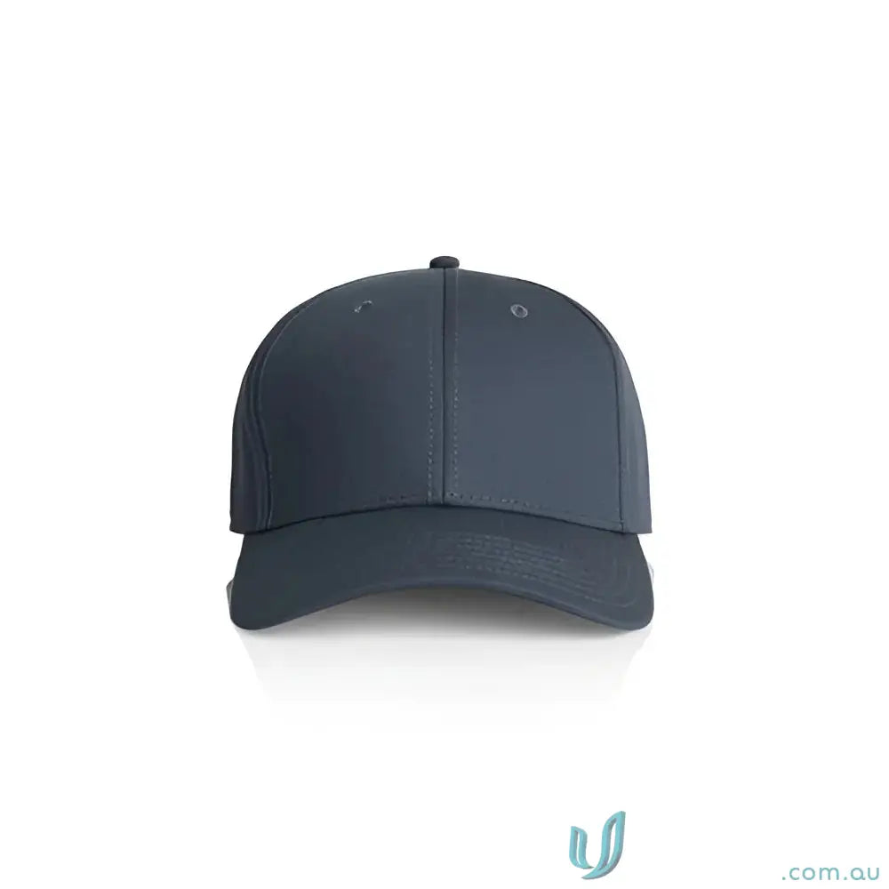 Dark gray snapback cap with curved peak and tonal under-peak lining