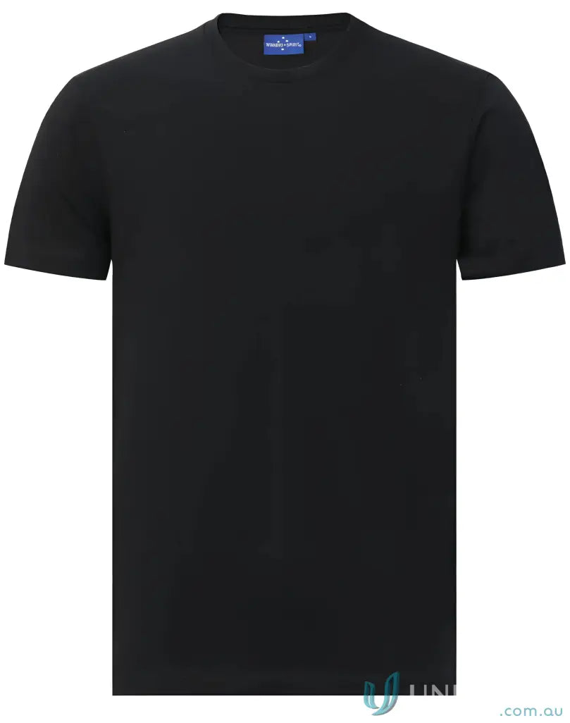 Black crew-neck T-shirt from the Premium Mornington T-Shirt collection, a spirit premium tee