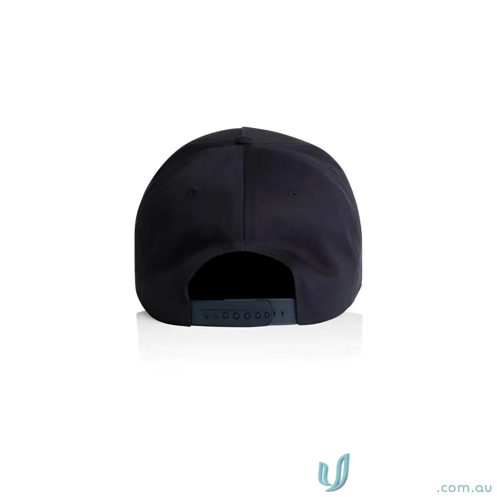 Dark blue AS Colour Frame Cap with curved peak, plastic snapback, and tonal under-peak lining