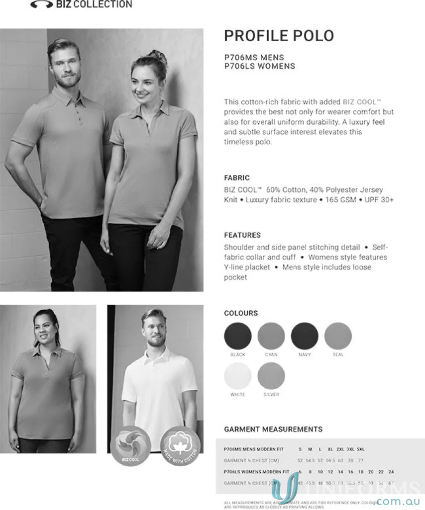 Profile Polo shirt from the collection profile polo and biz collection profile, jersey knit stay cool style