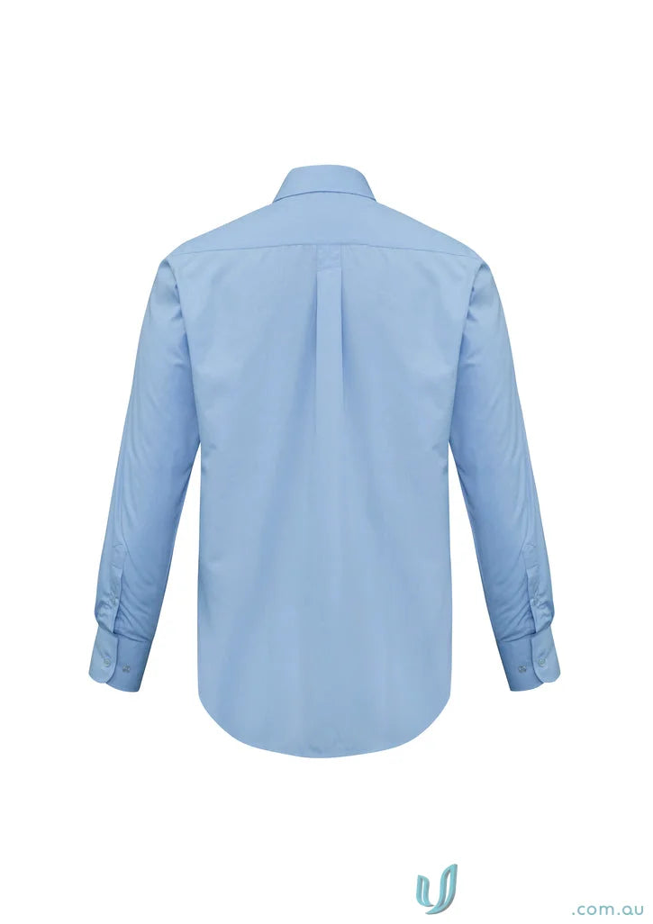 Light blue classic fit long-sleeved workwear shirt for uniforms from Pronto EMB Mens LS Shirt