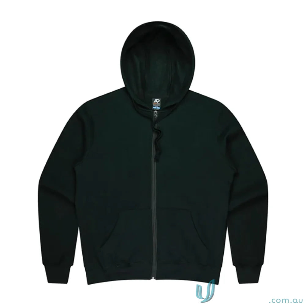 Queenscliff Zip Hoodie featuring a black flat tie cord for a casual cozy look