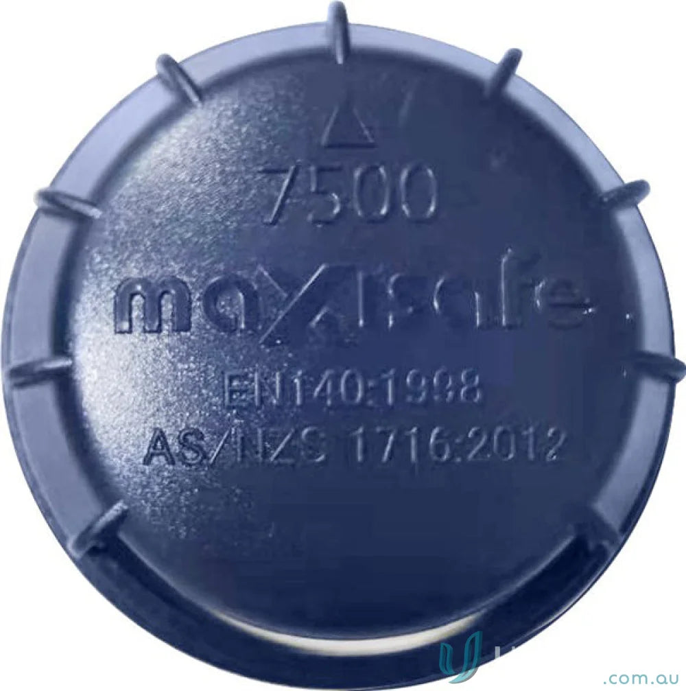 Blue circular safety cap for R7500 Respirator Front Cover, ideal for workwear and uniforms