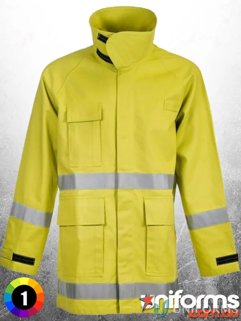Yellow high-visibility jacket from Ranger Fire Fighting Jacket, perfect protective workwear