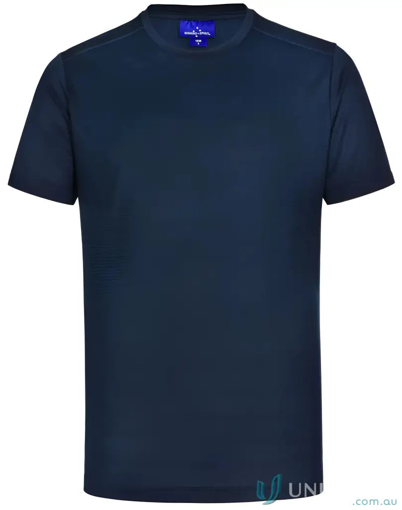 Dark blue RapidCool Ultra Light Tee with crew neck and back neck label
