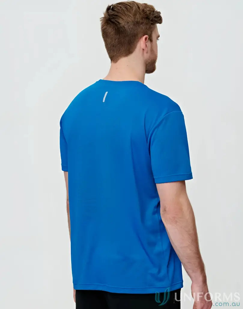 Men’s short-sleeved blue RapidCool Ultra Light Tee for athletic comfort