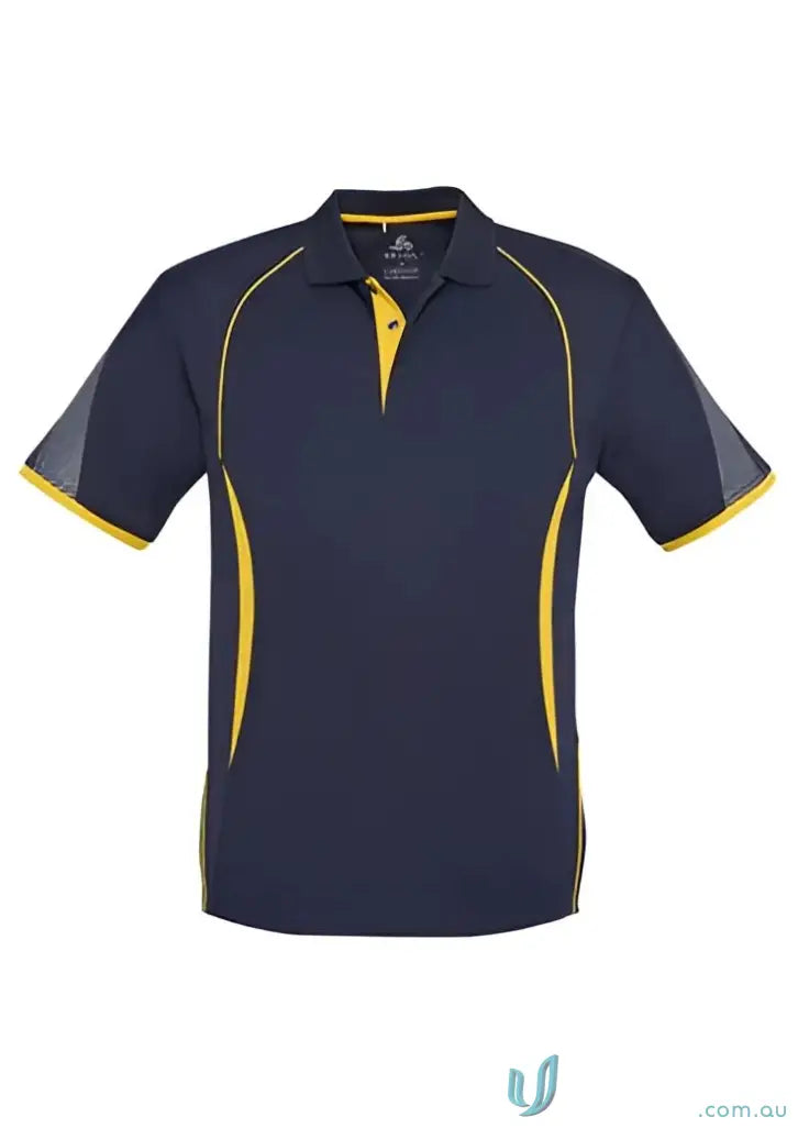 Navy and yellow Razor Polo short-sleeved shirt from Biz Collection P405MS