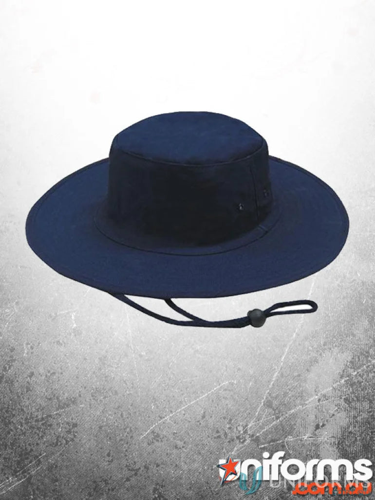 Navy blue REEF Canvas Hat with adjustable chin strap for sun protection