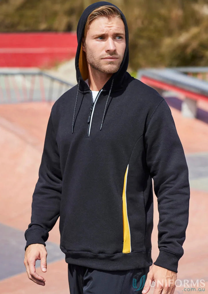 Black and gold Renegade Hoodie with reflective trims, SW710M BIZ style comfort