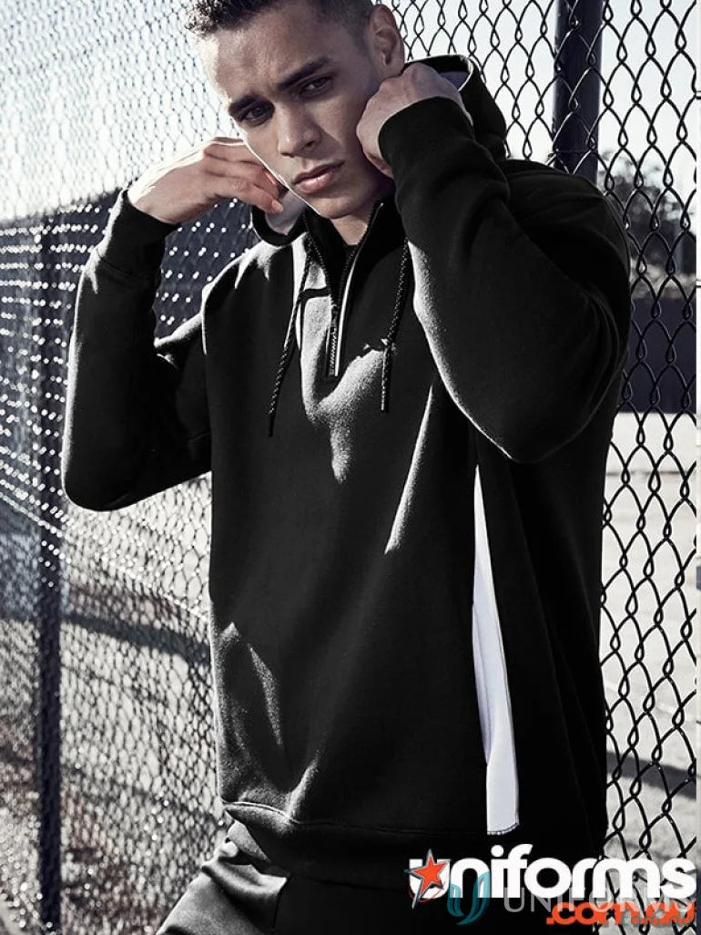 Black and white Renegade Hoodie with reflective trims, style SW710M Biz casual wear