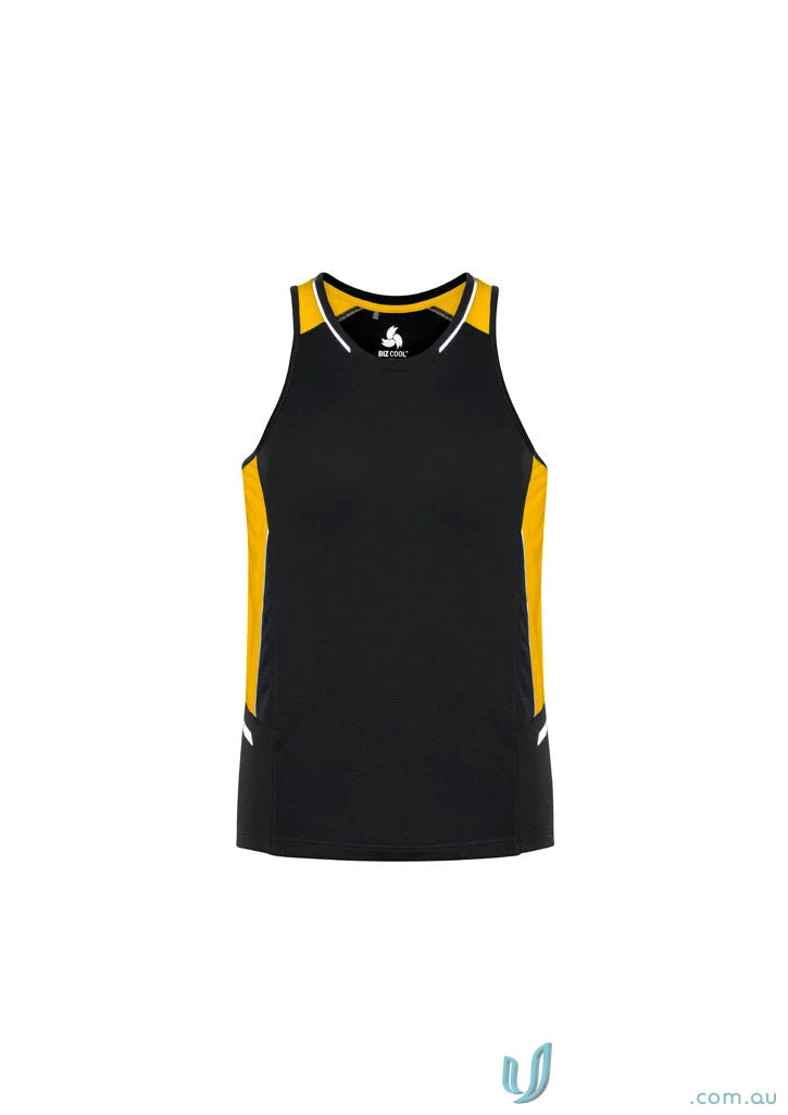 Black and gold athletic tank top from Renegade Singlet SG702M Biz Cool™ Micro