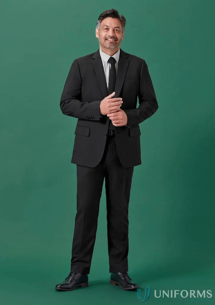 Man in black suit wearing Renew Adjustable Waist Straight Leg Pant for a sleek look