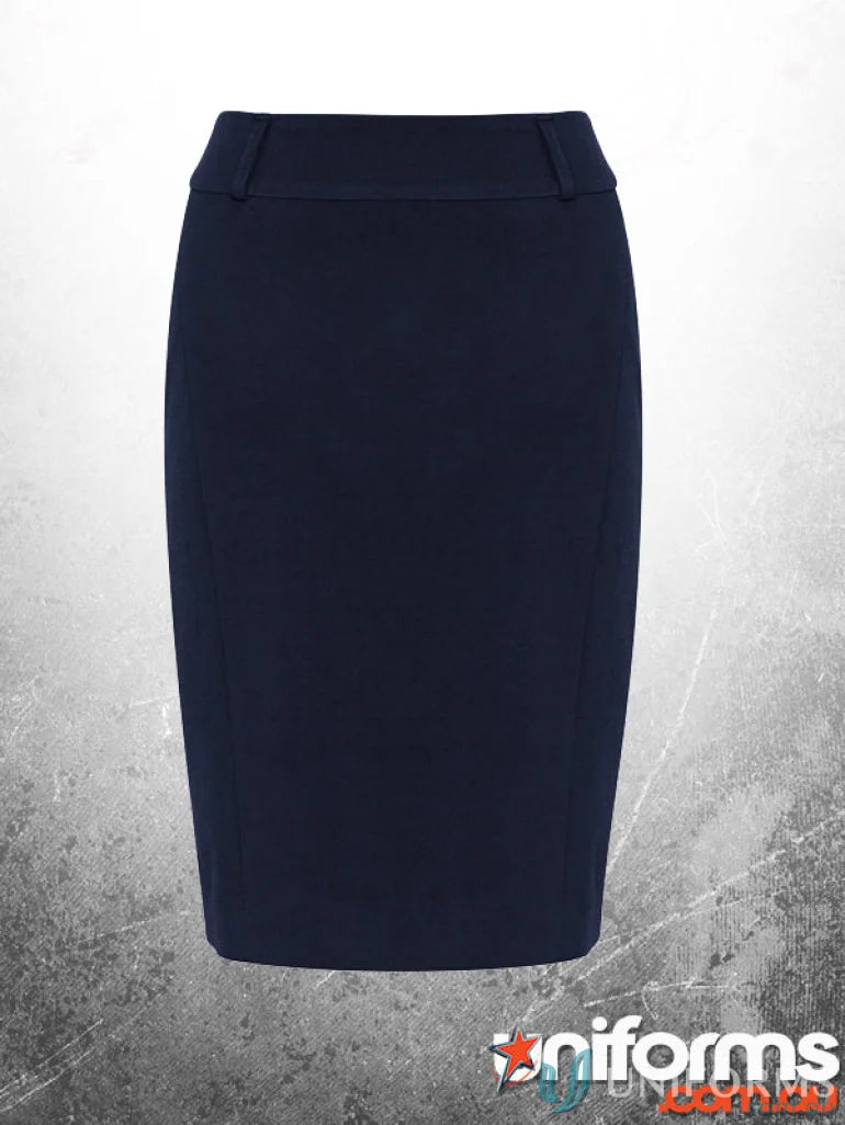 Navy blue pencil skirt perfect for workwear and smart uniforms at RETAIL Ladies Skirt