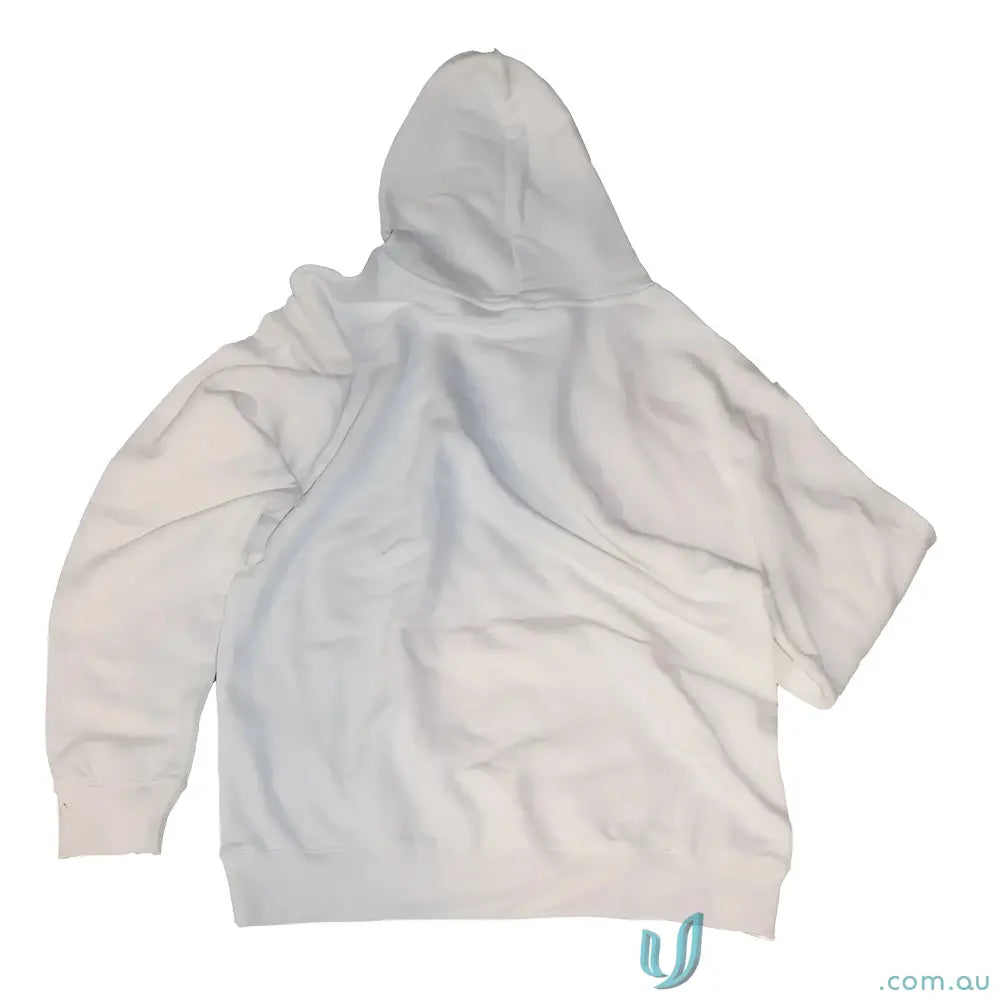 White hooded sweatshirt from Retro Hoodie PFD made of comfy brushed cotton for uniforms