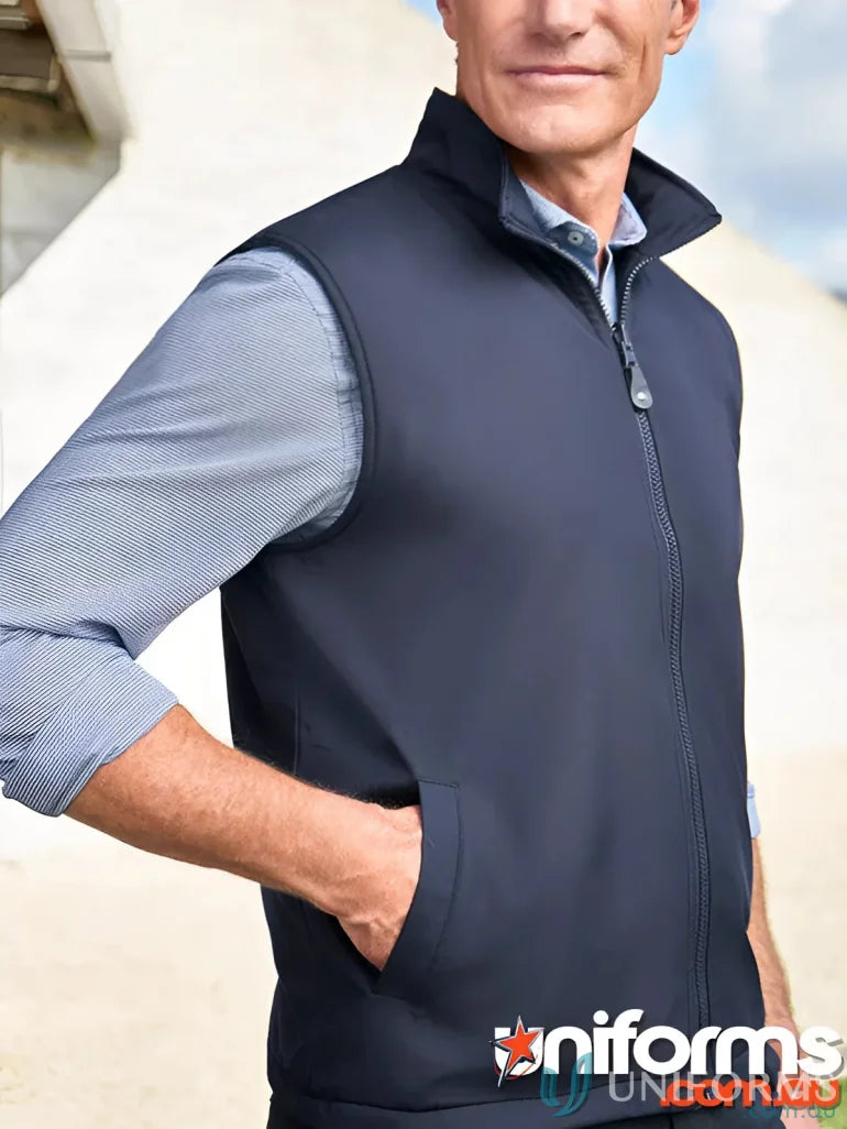 Navy blue reversible unisex vest from Biz Collection Reversible NV5300, stylish and comfy