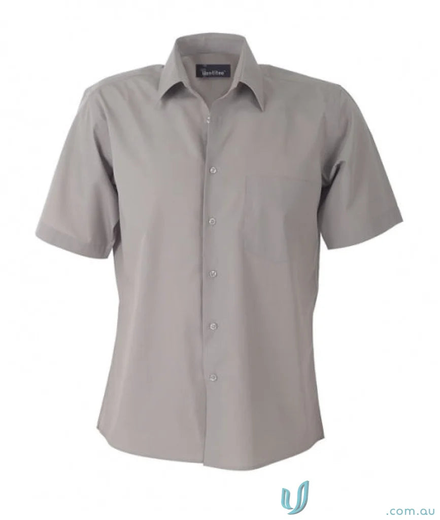 Men’s Rodeo SS Shirt in gray with spread collar and single chest pocket