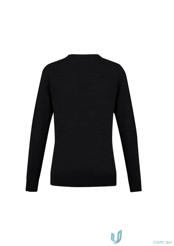 Black Black Long-Sleeved Sweater from Biz Collection Roma ladies knit cardigan collection