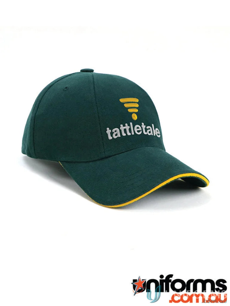 Green panel sandwich cap from Rotated Panel Sandwich Cap for uniforms and workwear