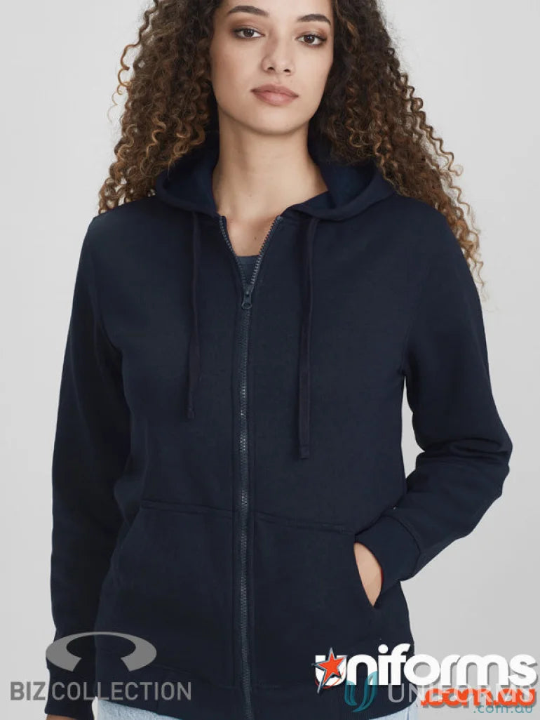 Navy blue RS Centre (EMB) Ladies Zip Hoodie sw762l ladies easy fit casual wear
