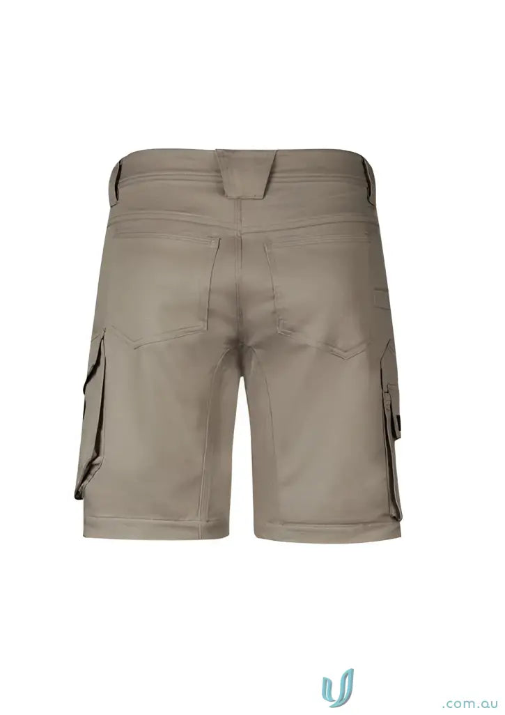 Rugged Cooling Stretch Short in Khaki Cargo Shorts with sun protection for outdoor adventures