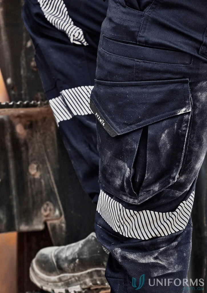 Dirty Rugged Cooling Stretch Taped Pant with segmented reflective tape and large cargo pockets