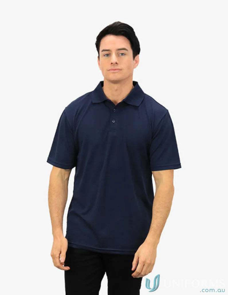 Navy blue Scorpion Polo shirt with cooldry technology for moisture management tech