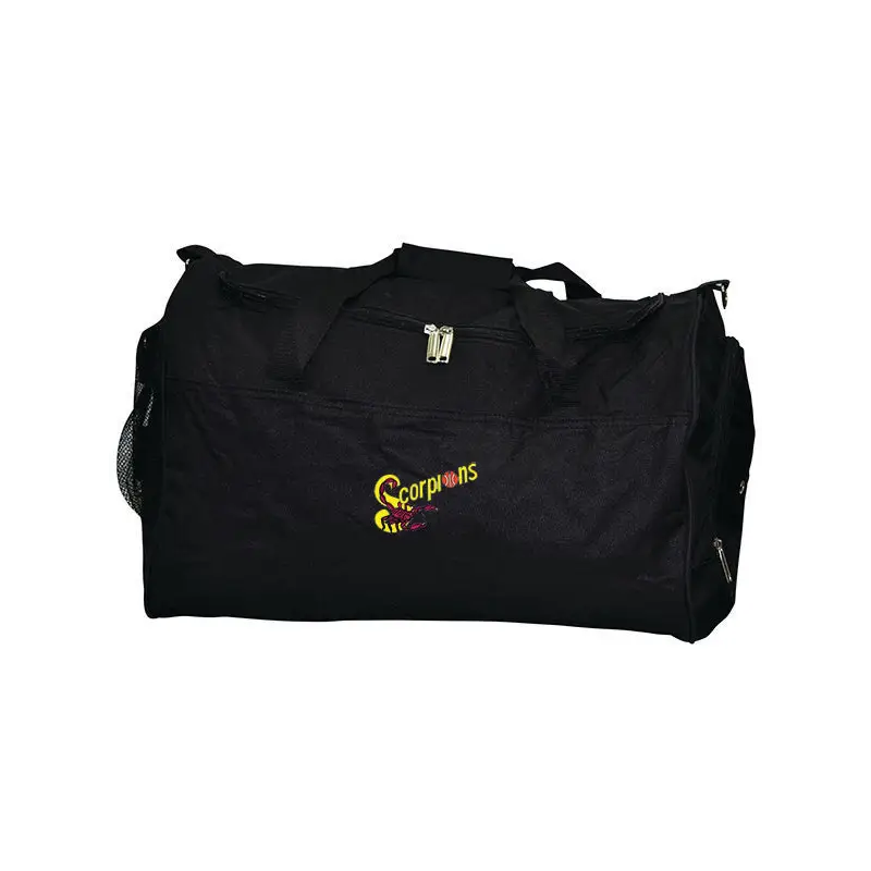 Scyc Coaches Black duffel bag with scorpions logo and snake design