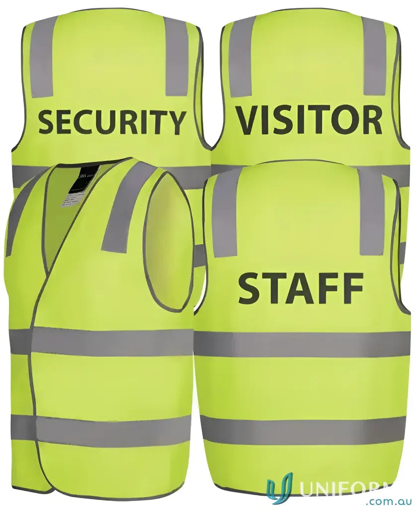 High-visibility security vest with reflective strips for extra large work uniforms Australian standards