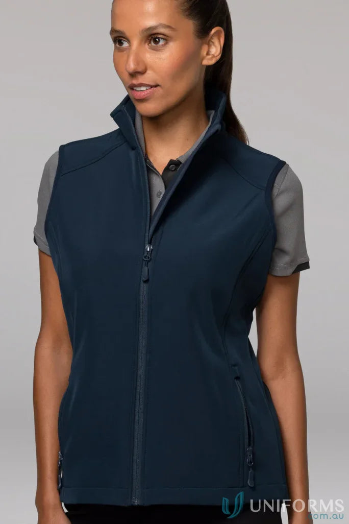 Navy blue softshell vest from Selwyn Ladies Vest collection, perfect for ladies on the go