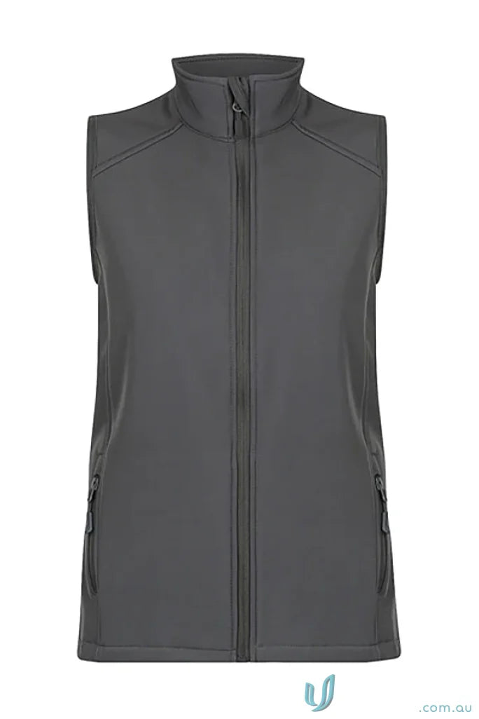 Gray zip-up vest from Selwyn Ladies Vest, perfect for workwear and uniforms