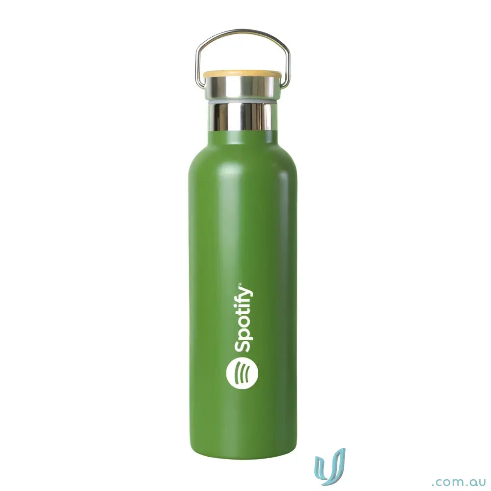 Green Spotify water bottle with stainless steel Shadow 750ml and twist-off cap
